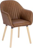 Estilo Vintage Juego de 1, Silla Cocina, Silla Nordica con Respaldo y Reposabrazos, Tela Pana, Estructura - details 3
