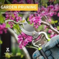Tijeras de podar profesionales de 8 pulgadas, tijeras de jardín de acero al carbono, diseño contemporáneo, no requiere energía, cortadores de ramas de árboles multifuncionales para jardinería doméstica - details 3