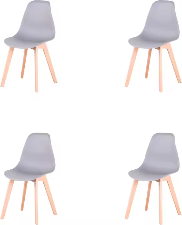 Juego de 4 sillas de comedor, silla de comedor de patchwork multicolor, silla de tela con patas de madera maciza para comedor, sala de estar (marrón) - 1