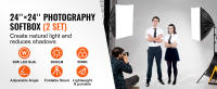 SucceBuy Kit de iluminación Softbox, 24" x 24", bombillas LED de 30 W 5500 K, soporte de trípode ajustable, luces de estudio para fotografía, grabación de video y transmisión en vivo - details 0
