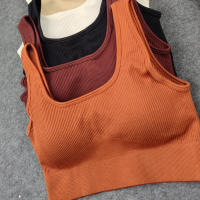 Conjunto de Yoga acanalado sin costuras para mujer, Sujetador deportivo de entrenamiento, trajes de gimnasio, pantalones cortos de Fitness, conjuntos de pantalones cortos deportivos de cintura alta para correr - details 8