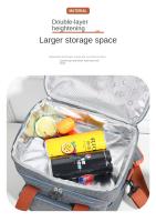 Bolsa De Almuerzo Portátil Doble Capa Gran Capacidad Para Camping Y BBQ Durable De Tela Oxford Adecuada Para Picnic Y Uso Al Aire Libre - details 9