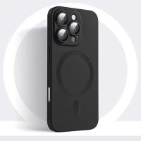 Magsafe-funda magnética negra de lujo para iPhone, protector de lente antideslizante mate de silicona suave, 16, 15, 14, 13, 12, 11 Pro Max Plus - details 17