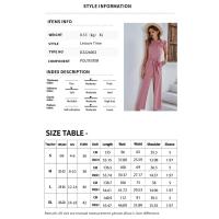 Temperament casual jumpsuit high elastic flying sleeve top for women - details 0