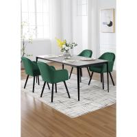 Silla de Comedor Estilo Vintage Juego de 1, Silla Cocina, Silla Nordica con Respaldo y Reposabrazos, Tela Pana, Estructura de Madera, Sillas para Tocador, Escritorio, Crema, EZS26cm-1 - details 91