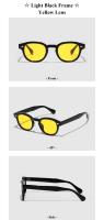 2025 Gafas de sol redondas retro para hombre y mujer, diseñador de marca famosa, gafas de sol vintage de lujo para rostros pequeños. - details 11
