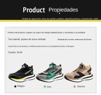 Botas de trabajo de alta calidad para hombre, zapatillas de seguridad antipinchazos, puntera de acero, calzado protector indestructible, moda 2023 - details 8