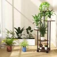 Para De 5 Niveles, Soporte Interior Con Ruedas Desmontables, De Varios Niveles Acuado Para Balcón, Jardín, Interior y Exterior - details 7
