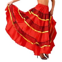 Faldas Flamenco española mujer, falda larga con volantes grandes, tre salón latino para danza del vientre, actuación de 360 - details 28