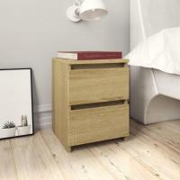 vidaXL 2X Mesitas de Noche Contrachapada Casa Hogar Decoración Diseño Estilo Habitación Dormitorio Mesilla Cama Cómoda 30x30x40 cm Color Roble Sonoma - details 2