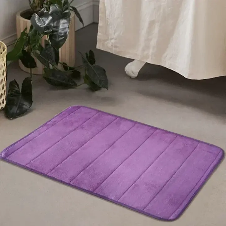 10 colores Alfombra de baño para el hogar Alfombras de baño súper absorbentes Alfombras Piso de espuma viscoelástica suave Dormitorio Piso de inodoro Alfombra de ducha Alfombrillas decorativas - 1