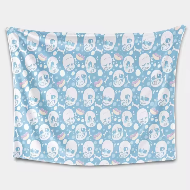 Manta de franela de The Legend Tales Game Sans Frisk, manta de tiro de lana súper suave con todas las estaciones, manta para sofá cama - 1