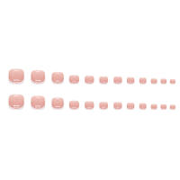 Uñas postizas francesas brillantes, uñas artificiales cuadradas cortas reutilizables con borde blanco para la vida diaria, uso diario - details 0