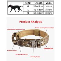 Collar táctico para perros al aire libre Hebilla de metal, collar transpirable de nailon, entrenamiento de perros medianos y grandes - details 0