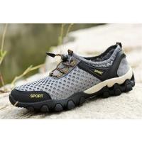 Zapatos deportivos de malla de verano para hombre, zapatos antideslizantes ligeros y transpirables a la moda para montañismo, zapatos informales para correr y viajes al aire libre - details 11