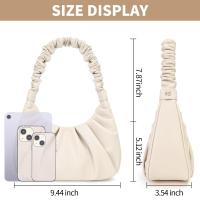 Bolso de nube arrugada, bolso de hombro con diseño de nicho francés, bolso de axila a la moda para mujer, nuevo bolso versátil de moda 2025 - details 1