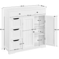 Mueble de Baño de Madera Armario Ajustable con Cajones y Estantes Ideal para Sala de Estar - details 2