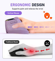 Ratón Vertical inalámbrico ergonómico con botón de ajuste de función, ratón recargable de 8 botones para Win/IOS/Android, modo Dual, BT5.0 - details 1