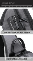 Bolso de hombro tipo bandolera antirrobo multifuncional para hombre, resistente al agua, bolso de pecho corto - details 14