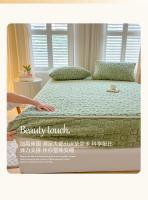 Funda de colchón de terciopelo grueso, Protector de almohadilla de cama tejido de amor, Sábana bajera cálida de felpa para el hogar, colchas de dormitorio - details 11