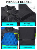 LYSCHY-Chaqueta protectora de verano para motocicleta para hombre, chaqueta de motociclista de malla transpirable para mujer, Moto, Motocross, ropa de montar reflectante - details 12