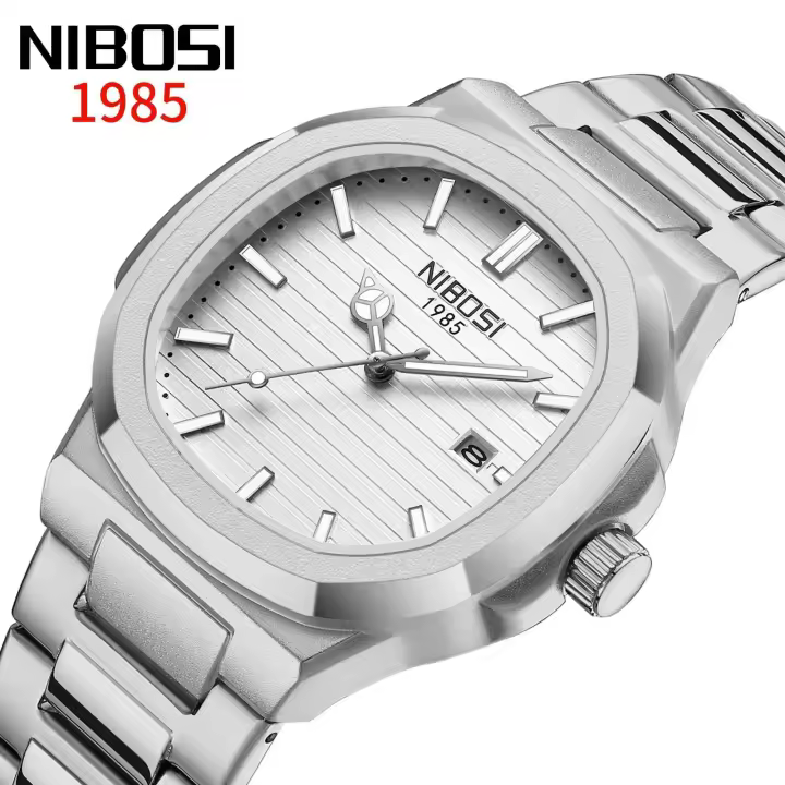 Reloj de Pulsera de Cuarzo de Lujo para Hombres NIBOSI Automático, Impermeable, Elegante de Negocios Casual - 1