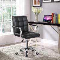 Silla de oficina giratoria, taburete de trabajo, escritorio ergonómico con respaldo negro - details 1