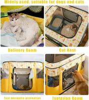 Corralito plegable portátil para mascotas, jaula para centro de parto para gatos, perrera para interiores y exteriores, corralito para perros, viajes y Camping - details 2