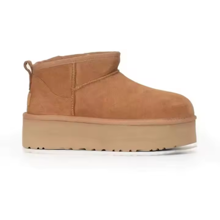 Botas de invierno de piel cálidas para exteriores, nieve clásica, zapatos de mujer - 1