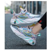 Zapatos de marca para niños, zapatillas de deporte para niñas, zapatos deportivos transpirables para niños, zapatillas de tenis cómodas informales de color rosa a la moda para uso diario - details 15
