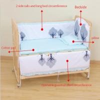 Parachoques de algodón puro para cuna de bebé, juego de almohada de 120x60cm, Kit de ropa de cama infantil, 5 uds. - details 0