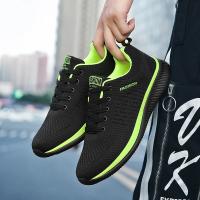 Zapatillas de deporte para hombre, ligeras, transpirables, de punto de malla, zapatos para caminar para mujer, zapatos casuales con cordones unisex - details 16