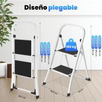 Escalera Plegable de 4 Peldaños Estructura de Acero con Escalera Antideslizante - details 3