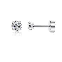 Pendientes de cartílago de acero hipoalergénico para hombre y mujer, aretes pequeños de circonita cúbica con parte posterior plana, Piercing de hélice, regalo de joyería - details 4