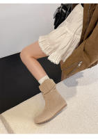 Interior aumento de altura retro heap botas mujer otoño invierno plisado western cowboy botas slim botines - details 21