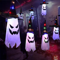 Luz LED intermitente para decoración de Halloween, lámpara colgante para Festival de fantasmas, sombrero de mago, suministros de fiesta - details 7