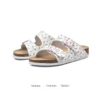 BIRKEN Zapatillas de corcho de verano con punta abierta, zapatos planos para hombre y mujer para ocio al aire libre, mismo estilo, hebilla de playa - details 16