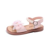 Sandalias de Princesa para Niña Zapatos de Playa Antideslizantes Elegantes con Cuentas y Pajarita - details 0