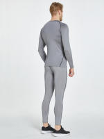 Men's Grey Compression Shirts: Quick-Dry Long Sleeve Athletic Workout Tops for Maximum Performance! - details 1