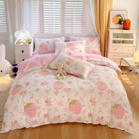Exquisito Juego de Ropa de Cama de Algodón 4-en-1 Hojas Suaves Proporcionadas Ultra-Grasas - details 4