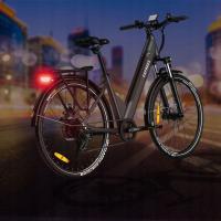 FAFREES F28 Pro Bicicleta Eléctrica,Neumático de 27,5*1,75 pulgadas,Motor de 250W,Batería de 36V 14.5Ah,SHIMANO de 7 Velocidades,Frenos de Disco Mecánicos,Luces LED Delanteras y Traseras,Portaequipajes Trasero HD,Azul - details 9