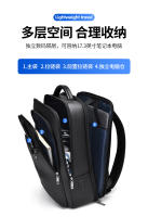 Mochila premium de gran capacidad para hombres, bolsa de ordenador, bolsa de viaje para viajeros de negocios, mochila multifuncional USB - details 4