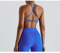 Conjunto de Yoga para Mujeres 2 Piezas Traje de Gimnasio con Sujetador Deportivo Almohadillado Top Corto Leggings de Cintura Alta Sensación Desnuda Material Exterior de Nylon - details 2