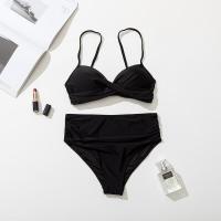 Bikini de Cintura Alta para Mujeres 2025 Conjunto de Baño de Color Sólido Sexy con Halter - details 18
