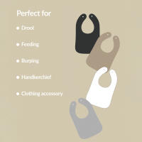 4 Uds./3 uds. Baberos para alimentar a bebés y niños, toalla impermeable de Color sólido, pañuelos para niños, paños para eructar - details 2