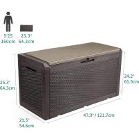 380L Arcón de Ordenación Exterior, Resina Caja de Almacenamento de Jardín para Almacenamiento Al aire Libre para Muebles de Patio - details 33