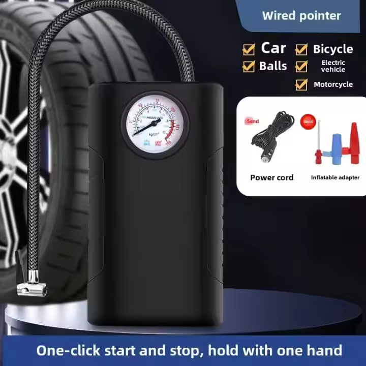 Compresor de Aire para Coche Portátil Inflador de Neumáticos Eléctrico para Motocicleta, Bicicleta, Pelota Motor de Bomba Inflable - 1