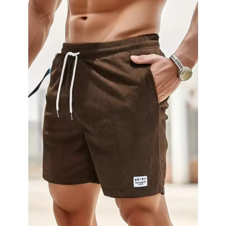 Pantalón corto deportivo ajustable de moda casual urbana para hombre, verano 2025 - 1