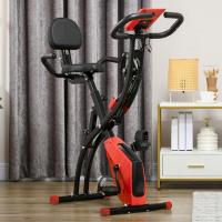 Bicicleta estática plegable regulable en altura, resistencia magnética ajustable, bicicleta de ejercicio con pantalla LCD y asiento con respaldo, sensor de pulso, 105x48x118 cm - details 17