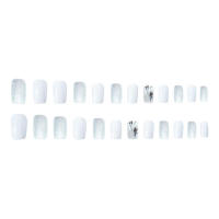 Material ABS suave falso blanco plateado cuadrado para uñas y piel - details 0